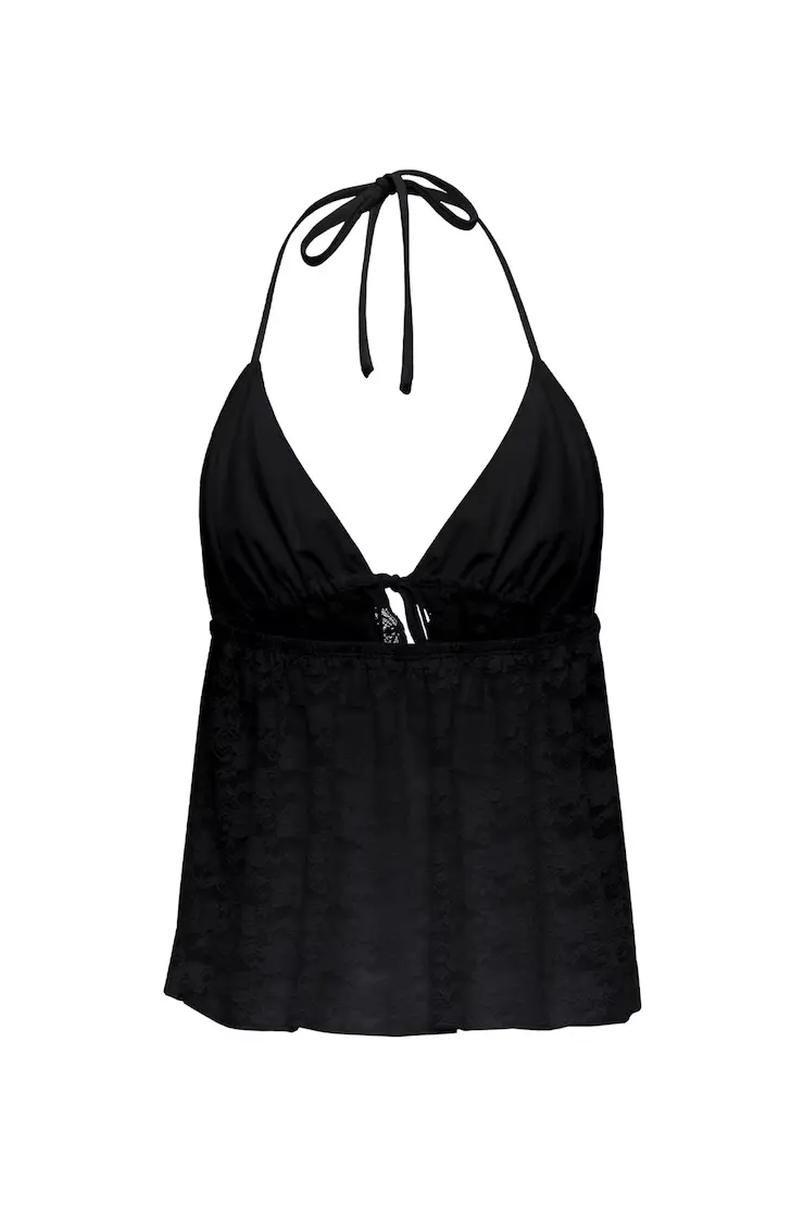 Lace Babydoll Flyaway Halter Top - Image 6