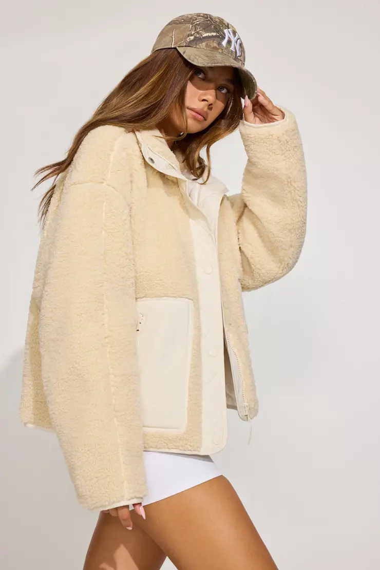 Sherpa Mixed Media Jacket - Image 3