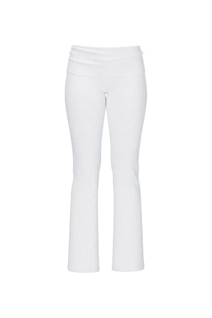 Soft Cotton Fold Over Flare Pants - Image 2