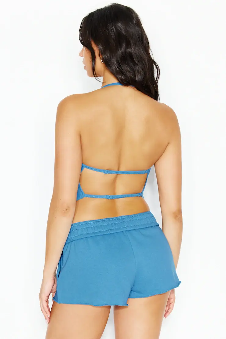 Stretchterry Open Back Halter Top - Image 3