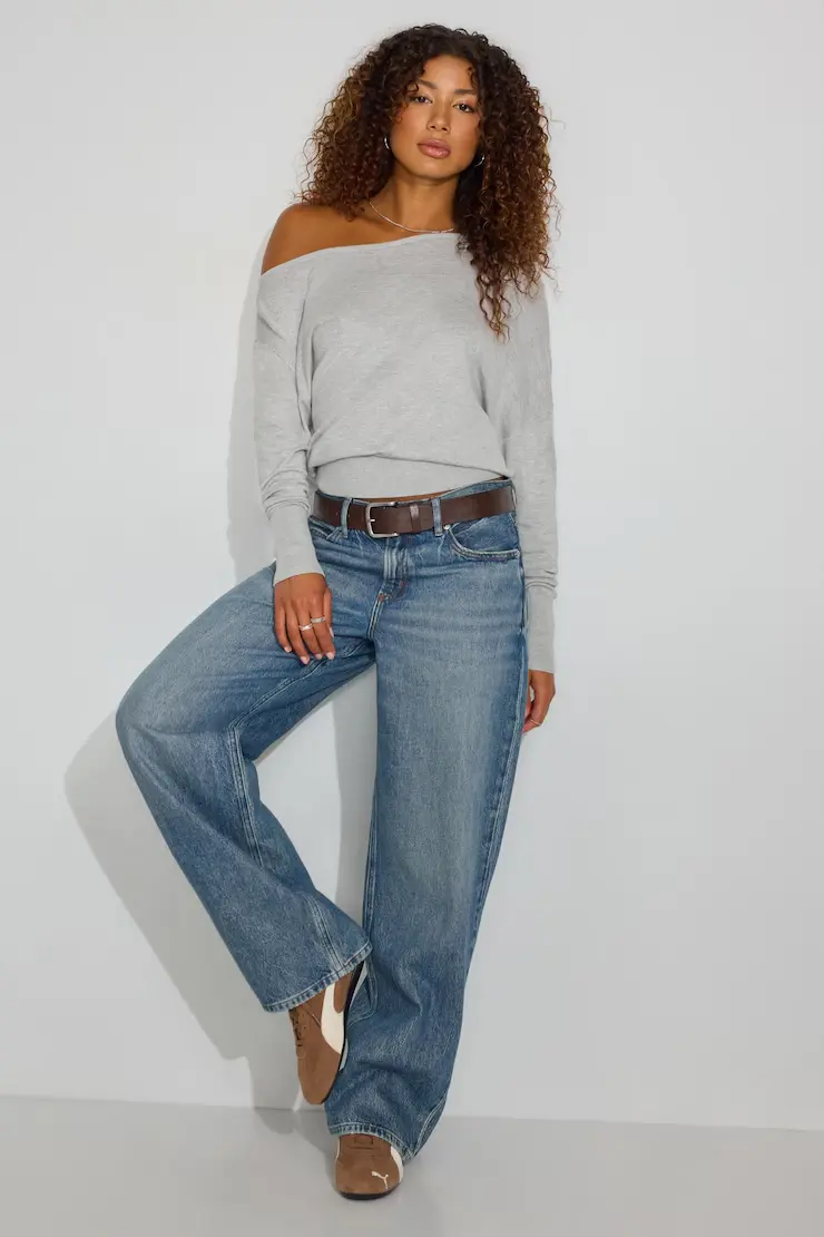 Rae Asymmetric Fine Sweater - Image 2