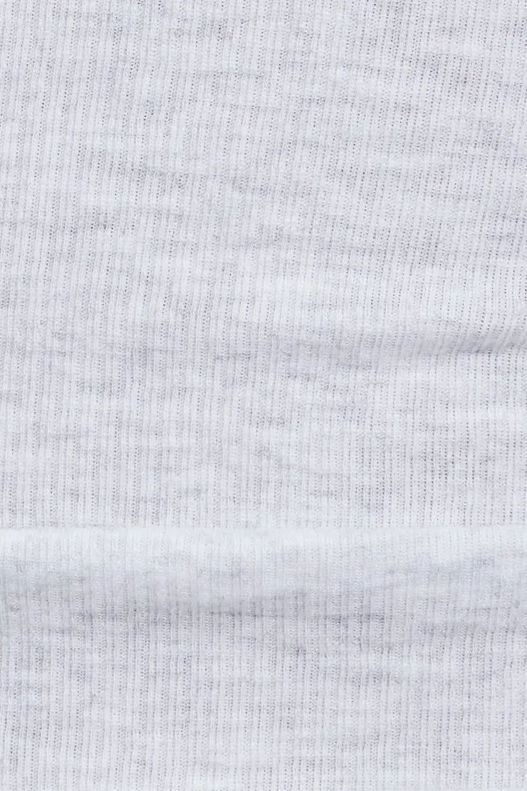 Cap Sleeve Ribbed T-Shirt - Image 4