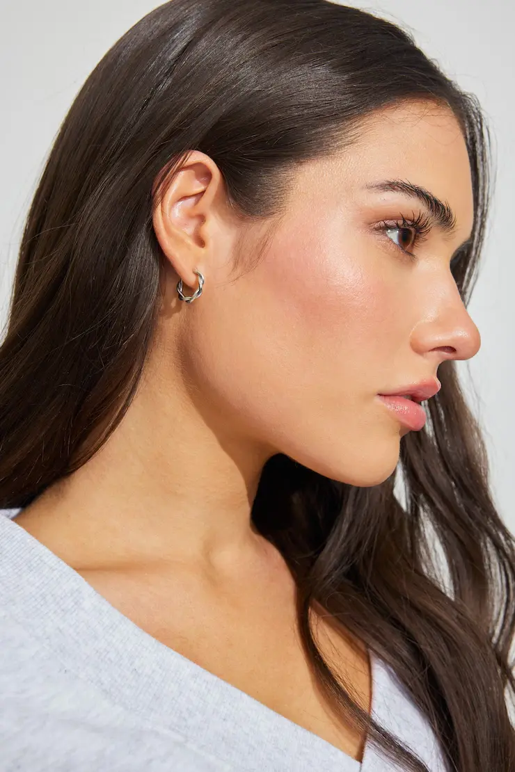 3 Pack Of Twist Drop And Hoop Earrings